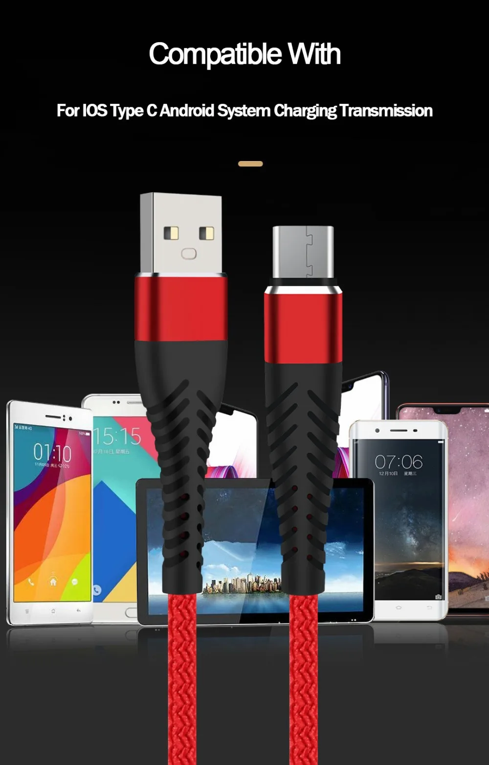 Высококачественный Micro USB кабель usb-кабель для samsung Xiaomi Android USB 2.4A зарядный шнур микро-usb зарядное устройство кабель для мобильного телефона