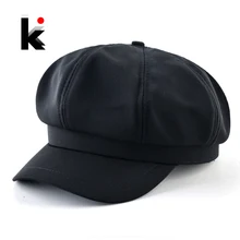 Solid Color Octagonal Hat For Women Streetwear Casual Newsboy Caps Men Vintage Artist Beret Hats Spring Autumn Unisex Boina