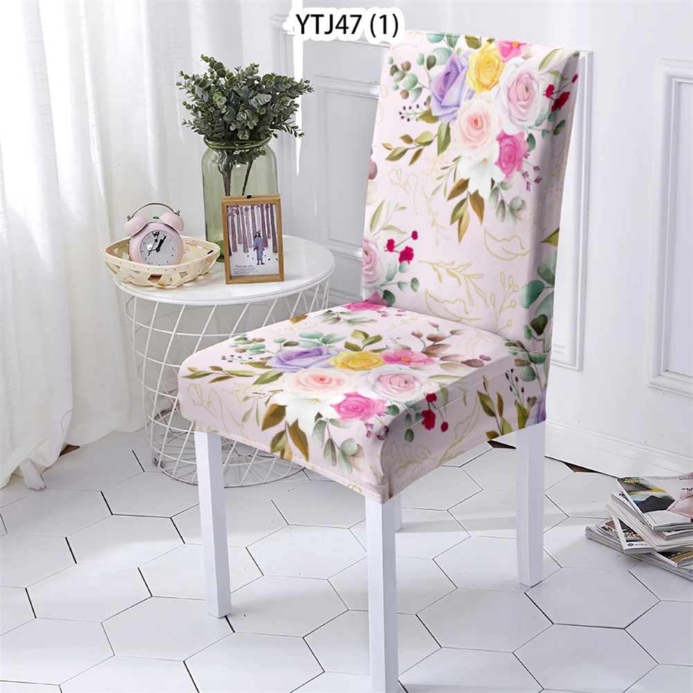 Nuovo stile vegetale copertura sedia sala da pranzo coprisedie copertura  della sedia fiori motivo a foglie fodere per poltrone elastiche casa  Stuhlbezug