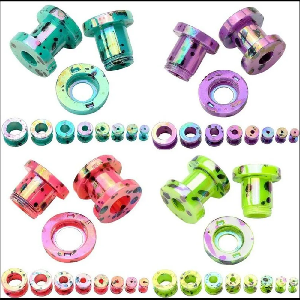 

1 Pza Unisex acrílico expansor de oreja expansor túnel tachuelas medidores Piercing para el cuerpo joyería