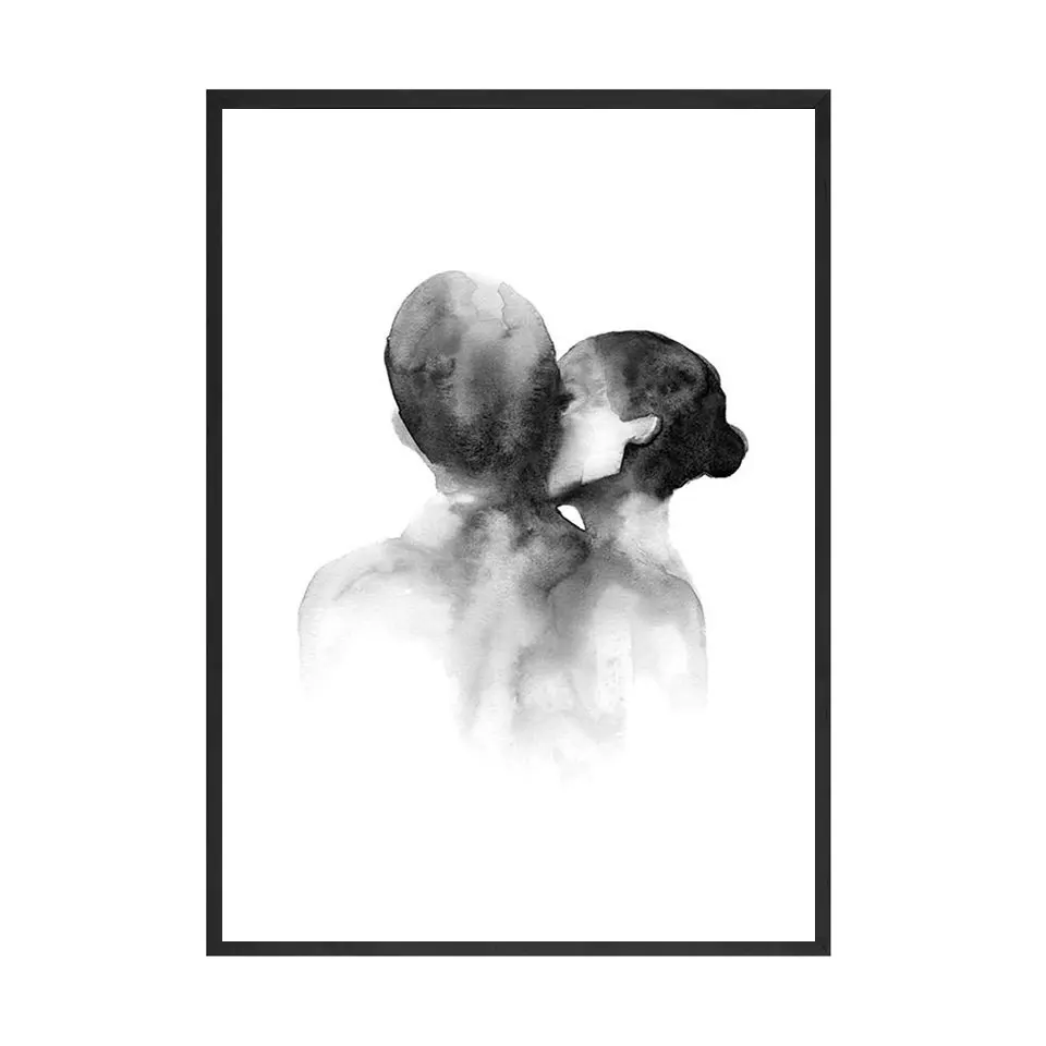 Nordic-Black-White-Shoulder-Kiss-Hand-Wall-Art-Canvas-Poster-Minimalist-Print-Love-Quotes-Painting-Picture (6)