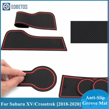 

XV Auto Accessories Styling Car Door Mat Crosstrek Gate Slot Coaster Mat For Subaru XV Crosstrek 2018 2019 2020 Anti-Slip Mat