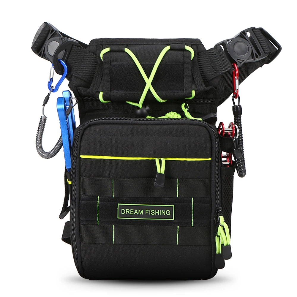 

Fishing Tackle Bag Chest Pack Thigh Bag Outdoor Multifunctioanl with Utility Case Box Fishing Tackle Bag Carp Pesca