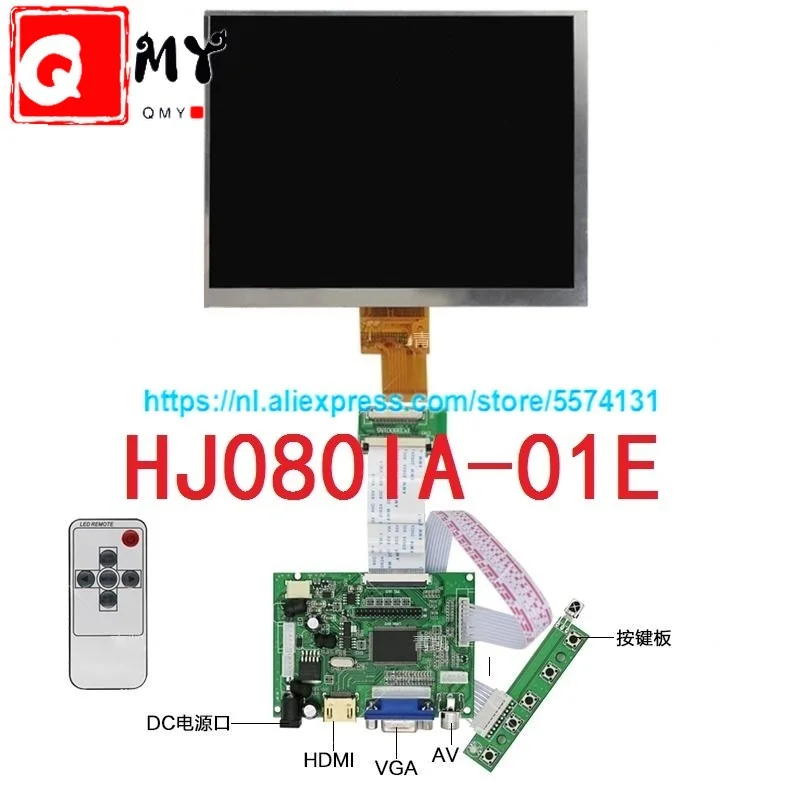 ЖК экран 8 дюймов IPS hd дисплей 1024*768 с поддержкой HDMI/VGA/AV плата управления|ЖК-экраны