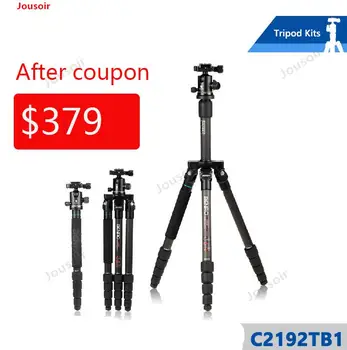 

C2192TB1 Tripod Carbon Fiber Tripods Flexible Monopod For Camera B1 Ball Head Carrying Bag Max Loading 12kg CD50 T03