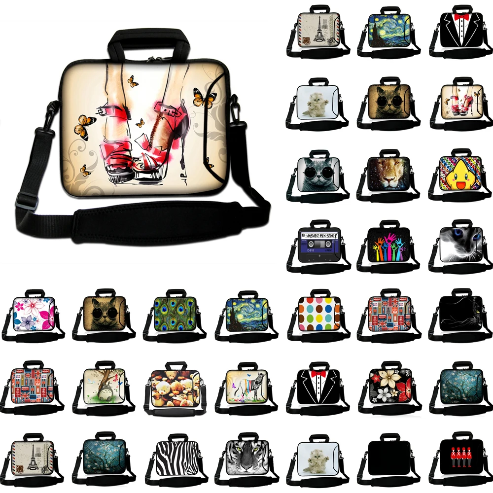 Soft 10 12 13 14 15 17 15.6 13.3 11.6 inch Notebook Chromebook Messenger Briefcase Fasion Womens Mens Computer Shoulder Case Bag