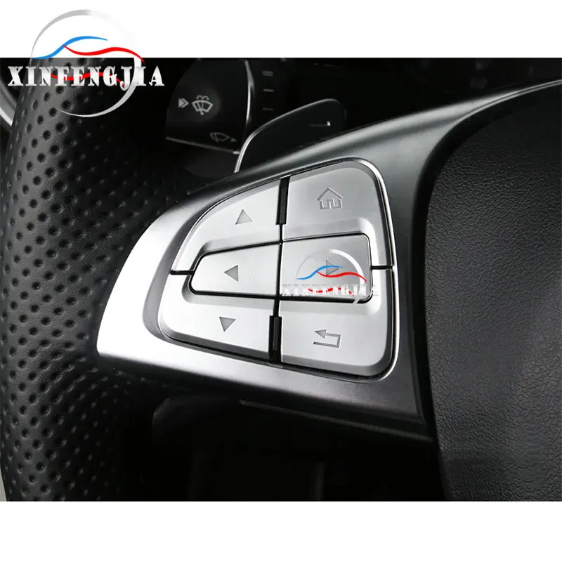 Для Mercedes-Benz A B CLA GLA GLE GLS CLS C класса GLC W205 X253 12x хромированная накладка на кнопки рулевого колеса