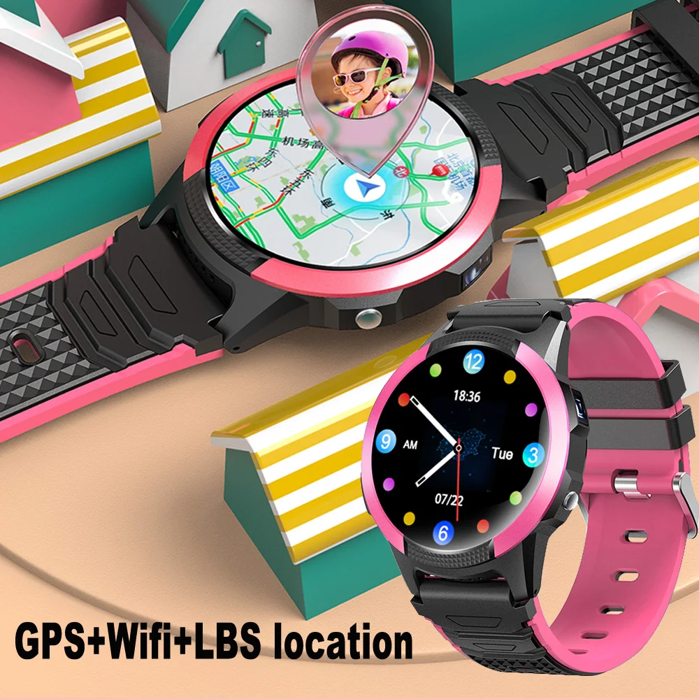 KGG-reloj inteligente 4G para niños, Localizador GPS, rastreador