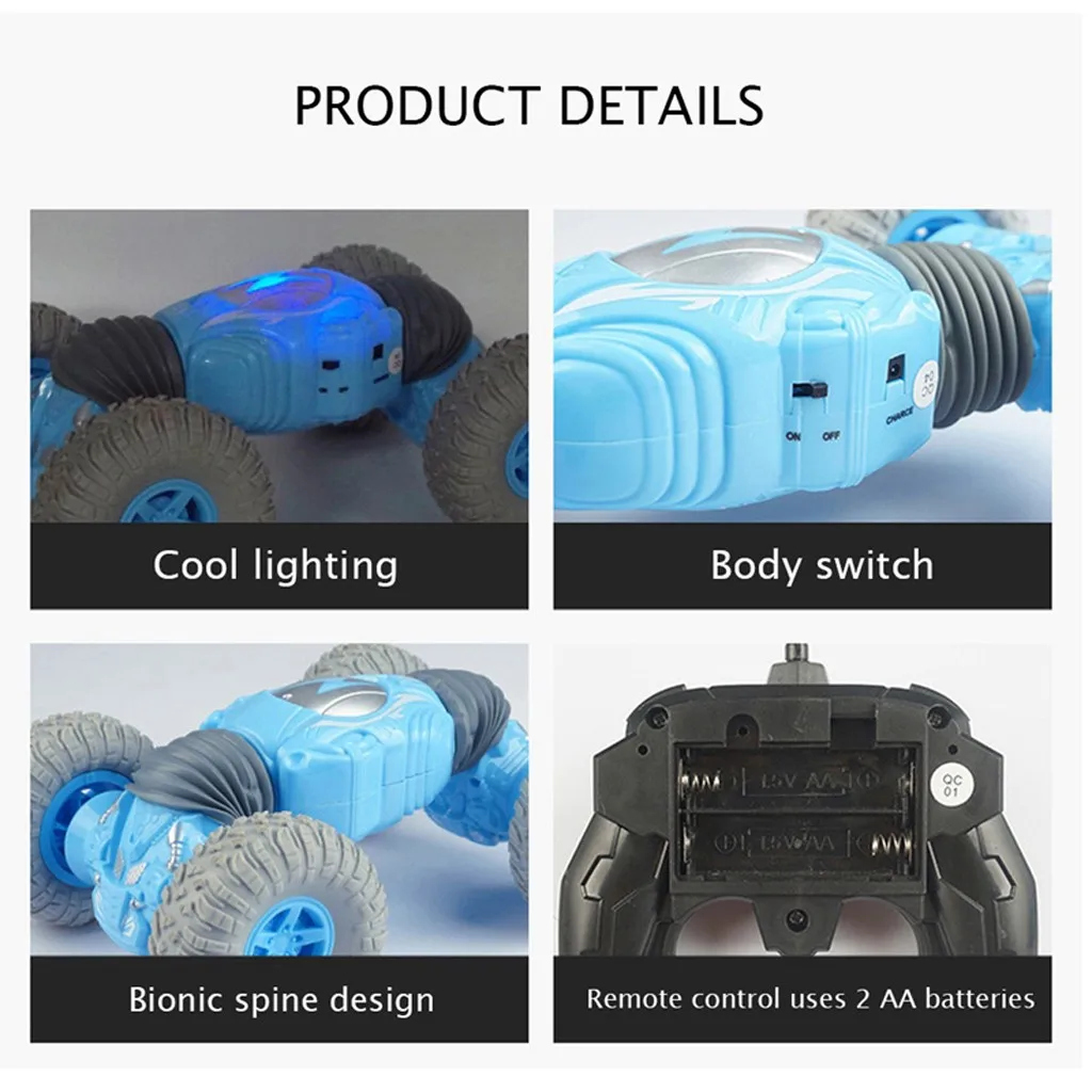 Intelligent Remote Control Car RC Off-Road Stunt Car with Double-Side 4WD Transforming Truck toys juguetes brinquedos игрушки