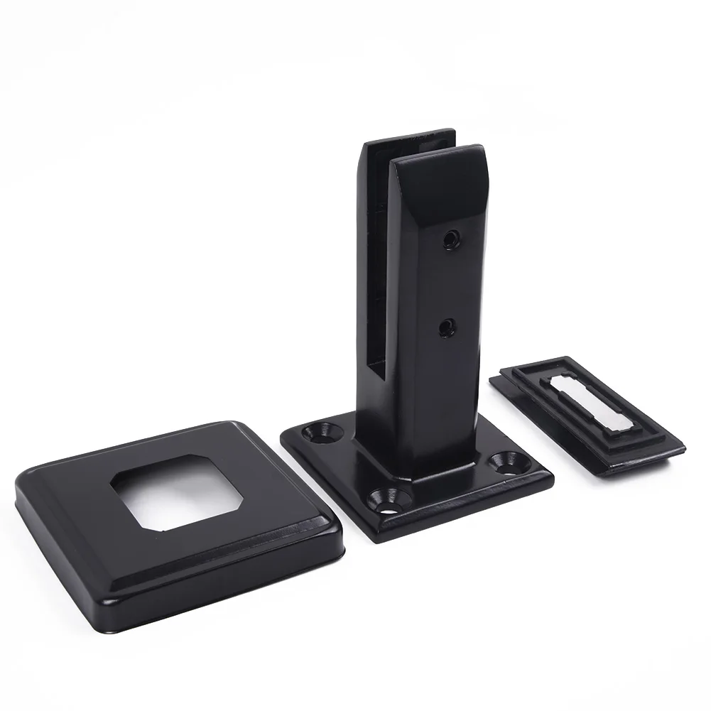 

Stainless Steel Glass Clips Set Black Landing Pool Stair Baffle Glass Clips Beach Column Glass Clips