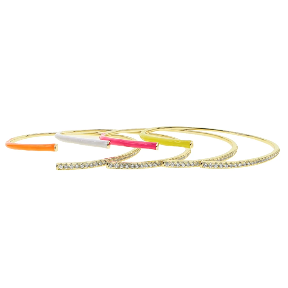 rainbowenameltilebraceletcolorfulForWomanEnamelBraceletBangle