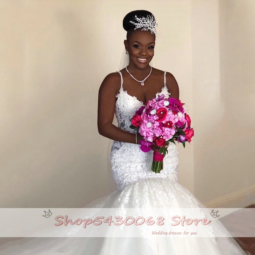 Новое поступление свадебное платье русалки 2020 с v-образным вырезом на тонких