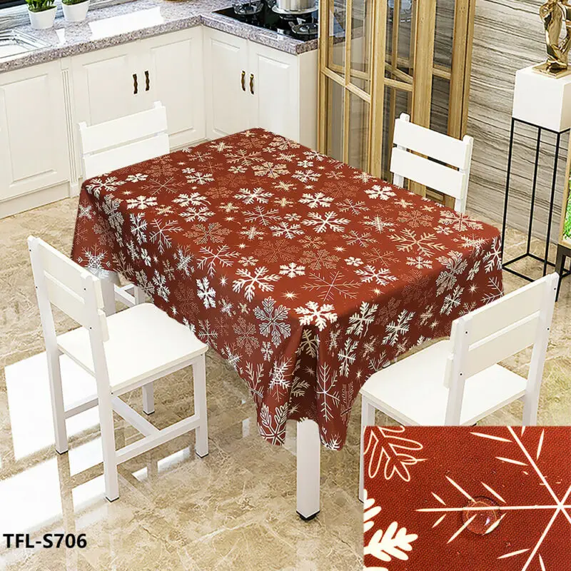 Faroot Merry Christmas хлопковая скатерть с принтом, скатерть, моющиеся прямоугольные рождественские вечерние для домашнего ужина, Декор, подарок