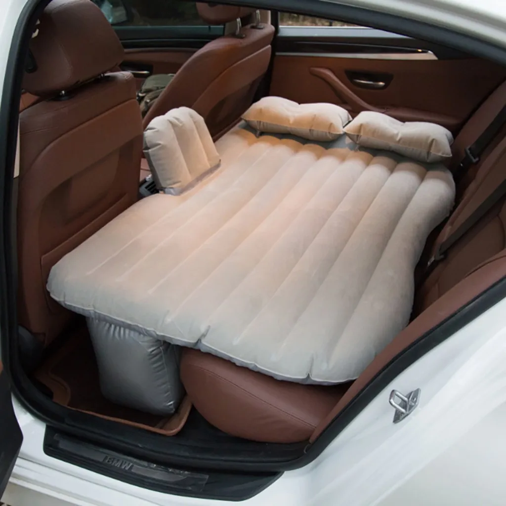 Надувной автомобильный надувной матрас для кемпинга надувная кровать для путешествий надувная кровать заднее сиденье автомобиля - Название цвета: Gray