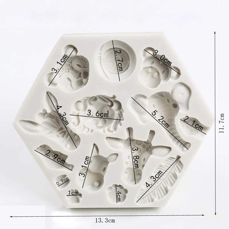 Силиконовая формочка в виде животного, помадка, инструменты для украшения торта, слон/собака/кролик, шоколадная мастика, глиняная форма
