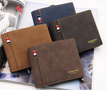 

Frosted Pu Leather Fashion Men Wallets Small Wallet Men Money Purse Coin Bag Zipper Short Male Wallets Card Holder Purse Money