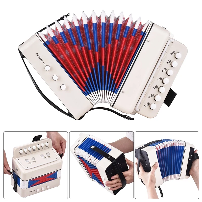 Мини 10 пуговицы детская типа гармошка игрушка поддерживает бас аккорд 14 заметки