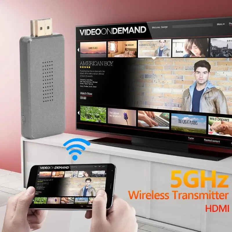 ТВ-палка HDMI Беспроводной Лидер продаж прочный большой экран безопасности дисплей приемник 2,4/5G WiFi 1080P зеркальное отображение адаптер ТВ ключ