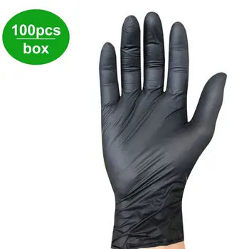 

100Pcs/box Household Cleaning Washing Disposable Mechanic Gloves Nitrile Laboratory Nail Art Anti-Static Gloves