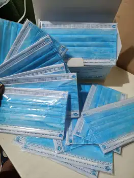 

50pcs Anti-Pollution 3 Laye Mask Dust Protection Masks Disposable Face Masks Filter Respirator Face Facial Protective Masks