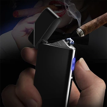 

Double Arc USB Electric Lighter Plasma Rechargeable Windproof Lighter Electronic Cigarette Pulsed Cross Plasma Lighter Gadgets