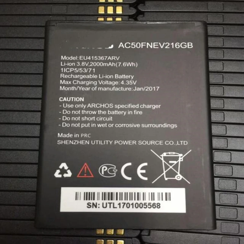 3 8 V 2000mAh EU415367ARV 1ICP5/53/71 AC50FNEV216GB для ARCHOS 50F аккумулятор с фотоэлементами | Мобильные