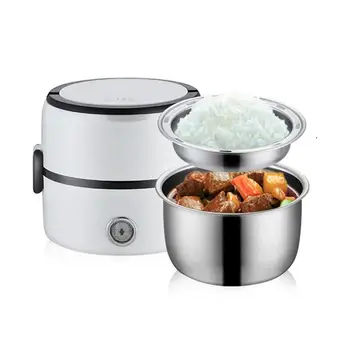 

1.2L 220V Double Layer Heated Lunch Box Portable Electric Heating Food Storage Box Food Warmer Electric Lunch Box (CN Plug)