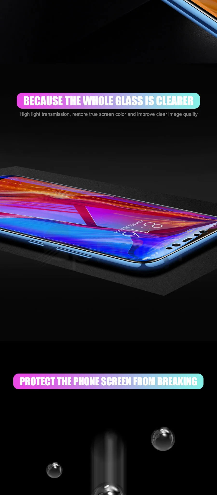 9D защитное стекло на Xiaomi mi 8 9 SE A1 A2 Lite mi Pocophone F1 Max 3 2 Note 3 закаленное защитное стекло для экрана