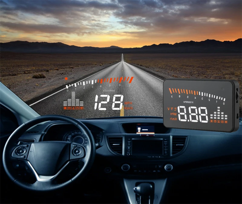 Автомобильный hud Дисплей автомобиля-Стайлинг X5 " Автомобильный GPS Спидометр OBD2 II интерфейс Цифровой Автомобильный спидометр