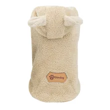 Товары для животных, рубашка для собак, Толстовка для щенка с ушками медведя, пальто для домашних животных, теплая одежда для кошек, пальто, одежда для собак, зимняя одежда для собак 9,10