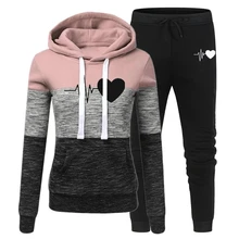 2021 outono inverno agasalho feminino 2 peça conjunto terno feminino hoodies + calças outfits novo streetwear roupas femininas moletom