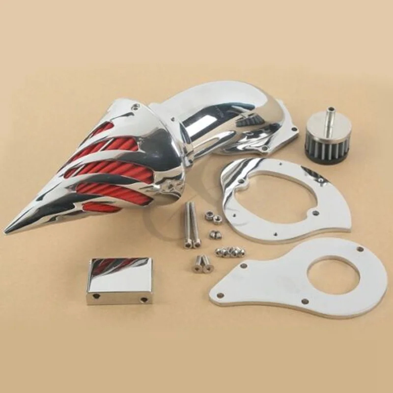 

Motorcycle Chrome Air Cleaner Intake Filter Kit For Honda Shadow VLX600 VLX 600 1999 & UP