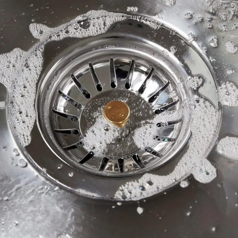Anti-blocking Sink Strainer Stainless Steel Kitchen Sewer Filter Bathroom Shower Drain Kitchen Bathroom Metal Sink Accessories