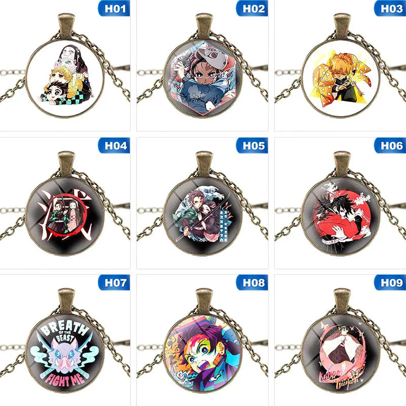 collar de anime Demon Slayer Kimetsu No Yaiba Kamado Tanjirou Cosplay Prop Necklace