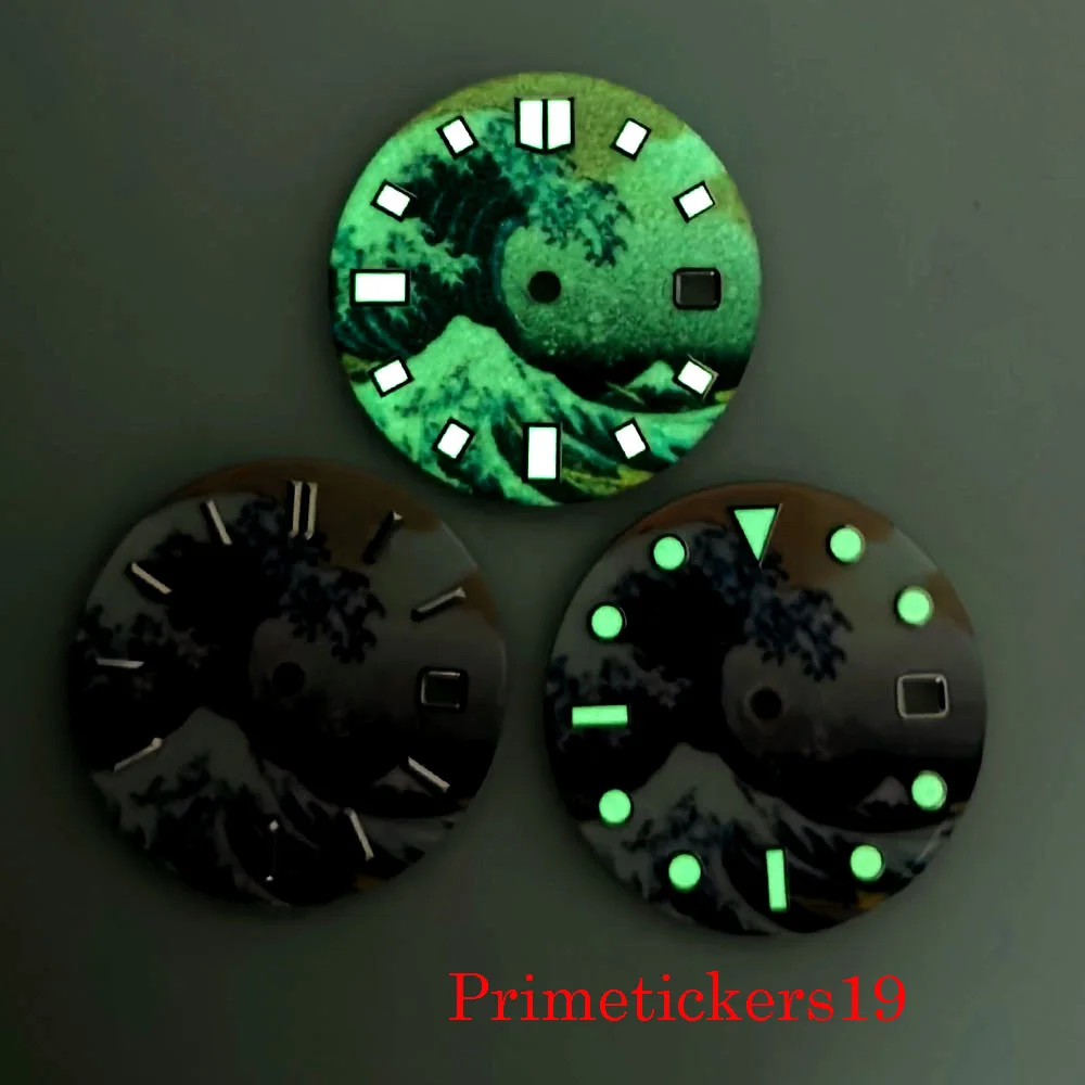 

New Arrival 28.5mm Super Green Luminous Watch Dial Fit MIYOTA 8215 MINGZHU 2813 Automatic Movement