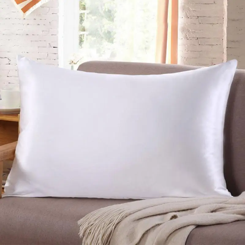 

100% nature mulberry Silk pillowcase zipper pillowcases pillow case for healthy standard Sleep the size 51cm x 76cm for 8 color
