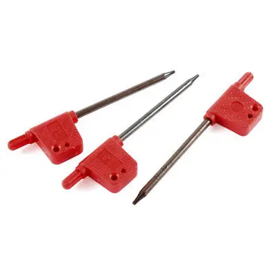

Plastic Handle Flag Type T6 Torx Key Wrench Spanner Tool Red 3 Pieces