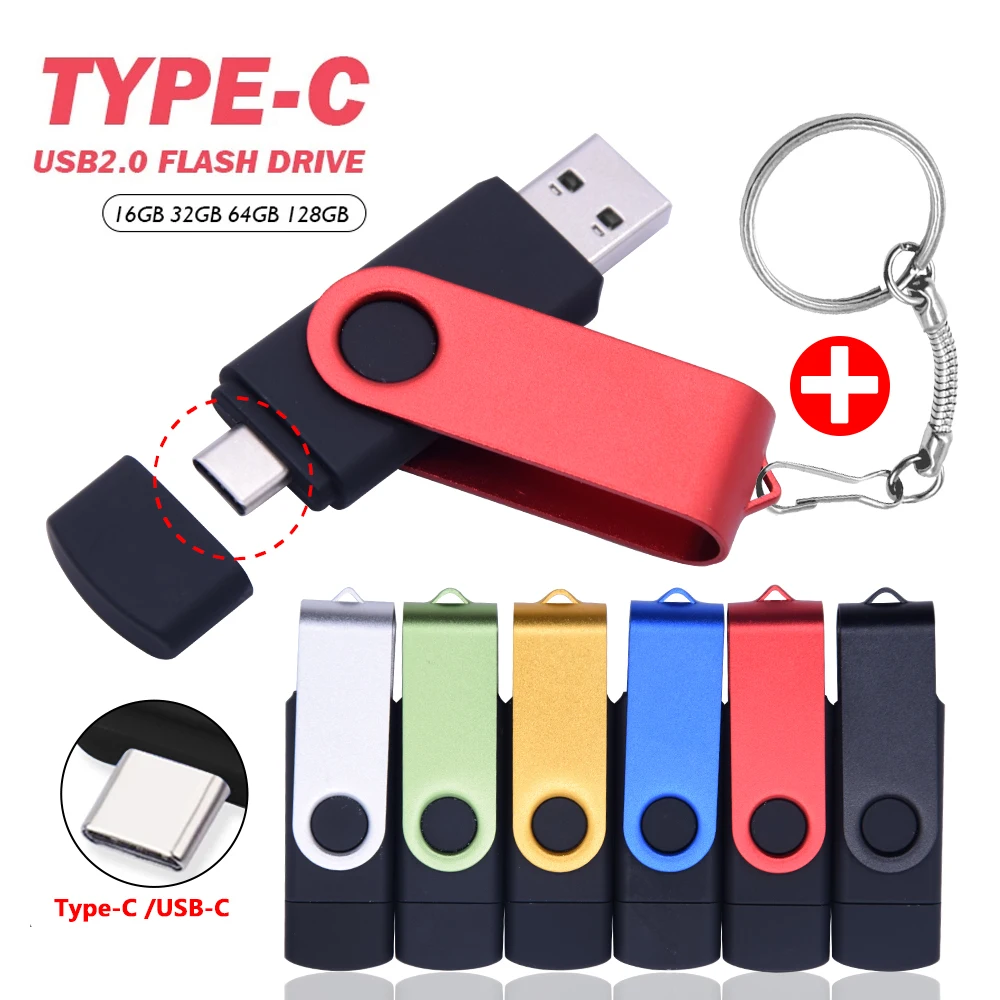 OTG флэш-накопитель 128 Гб 64 USB флеш-накопитель 32 ГБ Флешка 16 флеш-память Usb 256 с