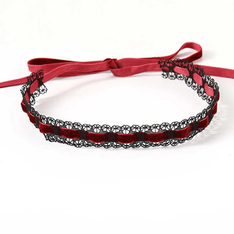 Romantic Lace Bowknot Necklaces Lace Flower Velvet Twist Chokers Necklaces For Women Girls Sexy Choker Collar Collier Gift
