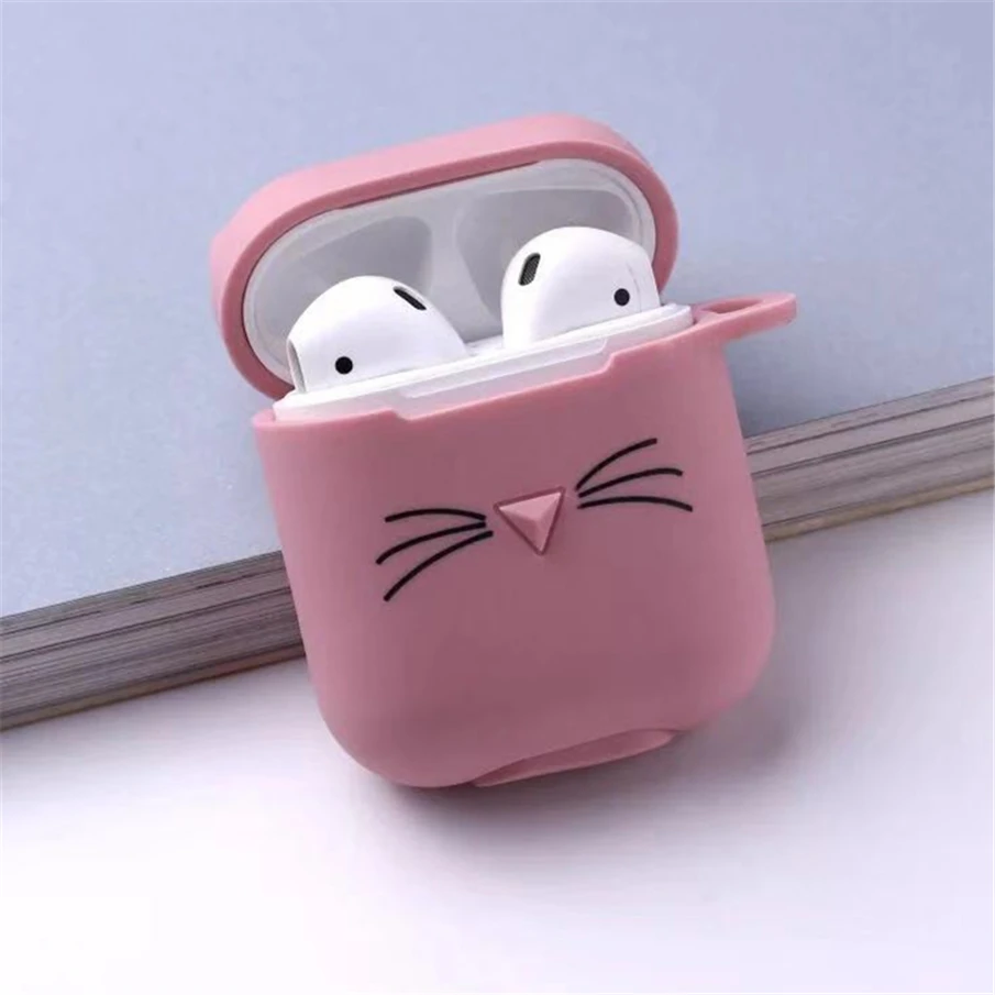 Модный чехол с милым котом для пар Airpods, Жесткий ПК, беспроводные bluetooth наушники чехол для Air Pods, аксессуары для наушников