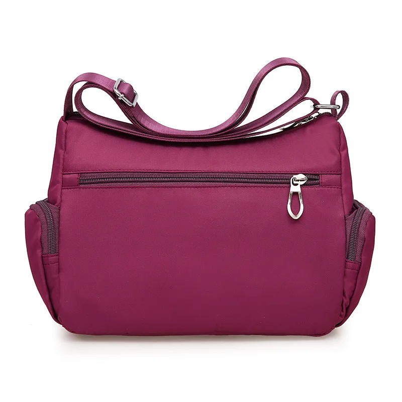 Casual Lozenge Shoulder Women's Bag Waterproof Oxford Crossbody Bag Embroidery Thread Messenger Handbag Shopping Lady Mom Totes
