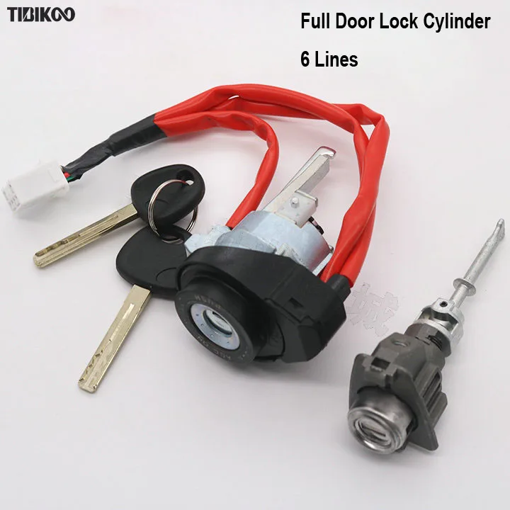 Full Car  Door Lock Cylinder 6 Line  for Kia Sportage R  Left Front Door Ignition Lock Auto Cylinder