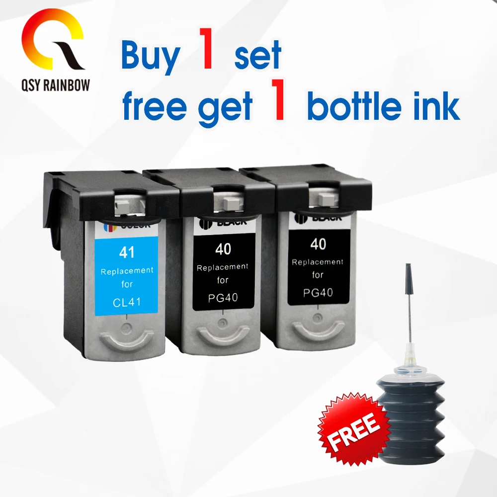 

3pcs PG40 CL41 replcement for Canon PG 40 CL 41 Ink Cartridge for PIXMA iP1800 iP1200 iP1900 iP1600 MX300 MP160 MP140 printer