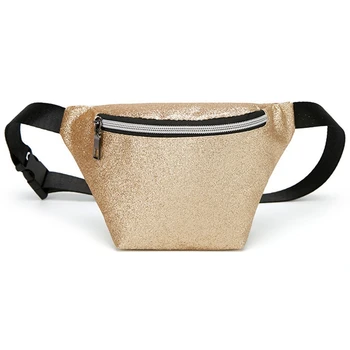 

Waist Bag Women Waist Belt Bags Luxury Fashion Women Bling Sequins Shoulder Messenger Chest Bag Yellow