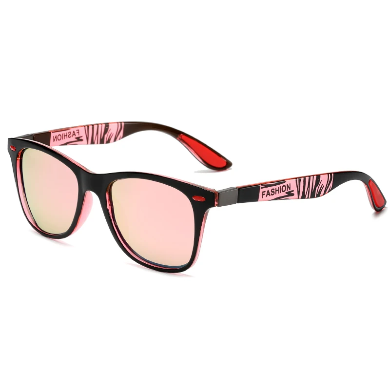 Longkeader, классические поляризационные солнцезащитные очки для мужчин и женщин, фирменный дизайн, квадратные солнцезащитные очки для вождения, мужские очки, Gafas De Sol, UV400 - Цвет линз: black pink pink