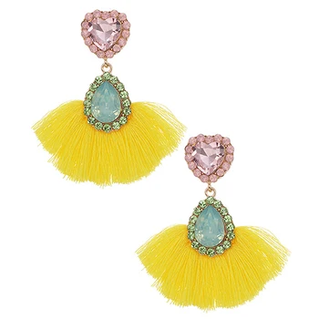 

ZHINI New Bohemia Vintage Tassel Earrings for Women Enthic Handmade Resin Big Drop Earrings Jewelry Party Gift 2020 brincos