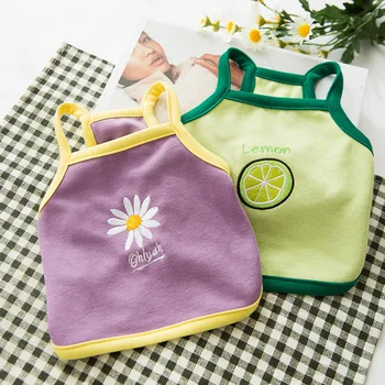

Fruit Printing Summer Clothes For Small Dogs Cotton Chihuahua Vest Sleeveless T-shirt For Yorkshire Elasticity Dog Costume 20E