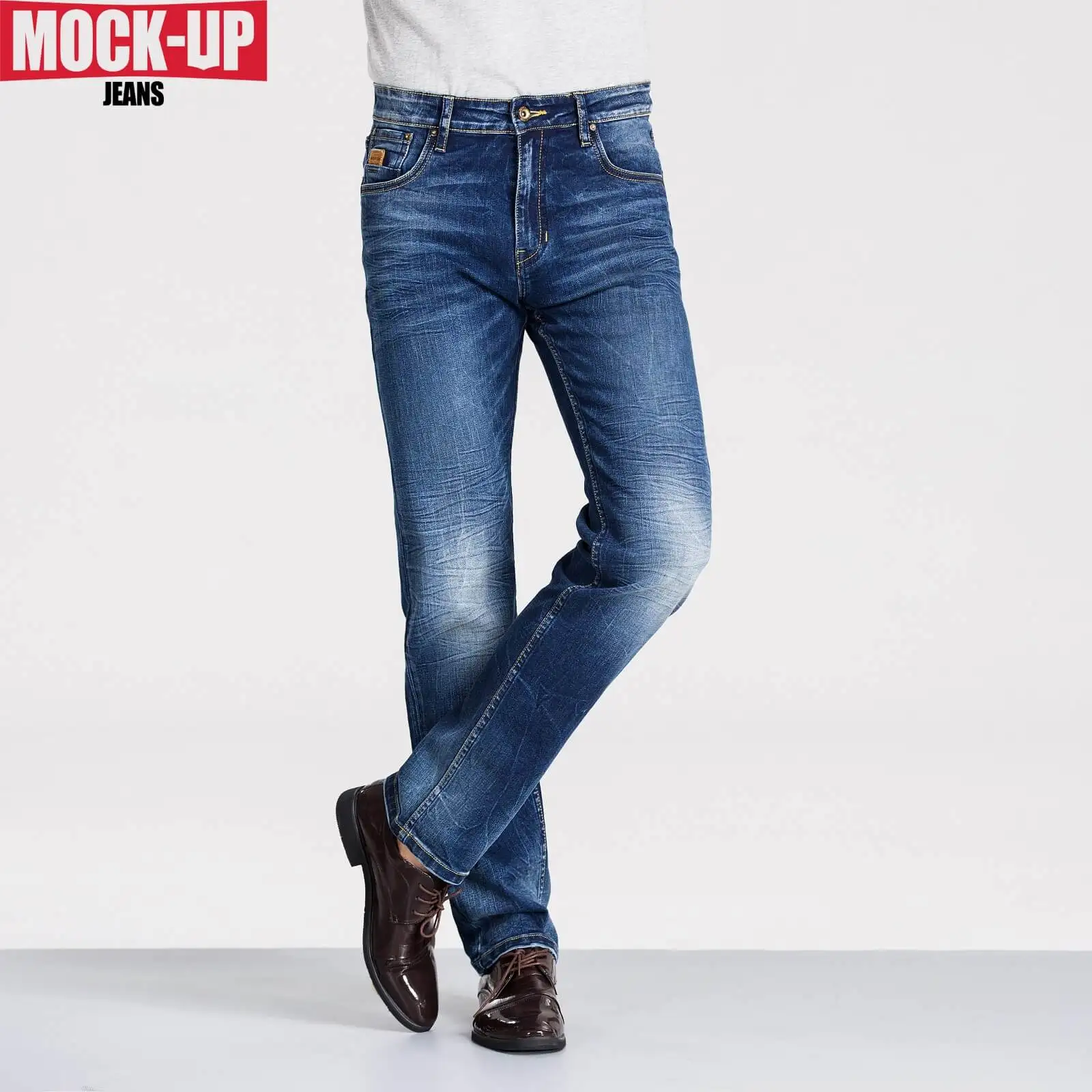 Макет бренд Balplein 100% хлопок толстый зима осень Стиль Стрейчевые обтягивающие джинсы джинсовые деловые брюки, штаны Vaqueros
