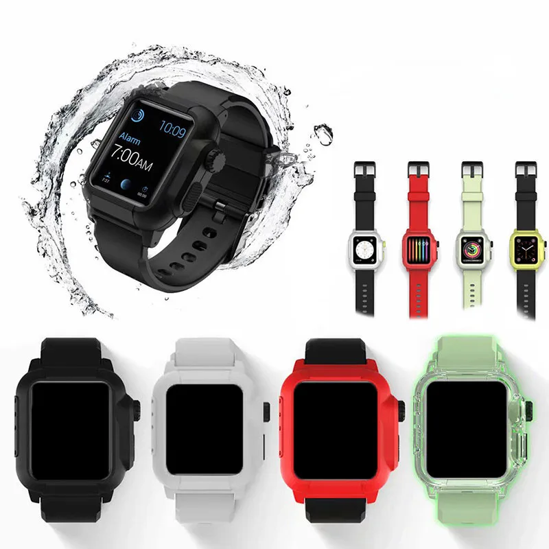Ремешок для Apple Watch 42 мм силиконовый водонепроницаемый сменный ремешок для часов чехол для Apple Watch iWatch Series 3 2