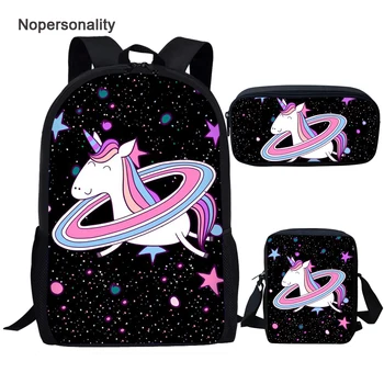 

Nopersonality Bookbags for Teenage Girls Cute Unicorn School Bag Sets Cartoon Elementary Children Kids Book Bag Schoolbags